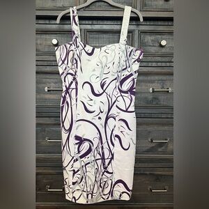 Versace Dress in Purple and White